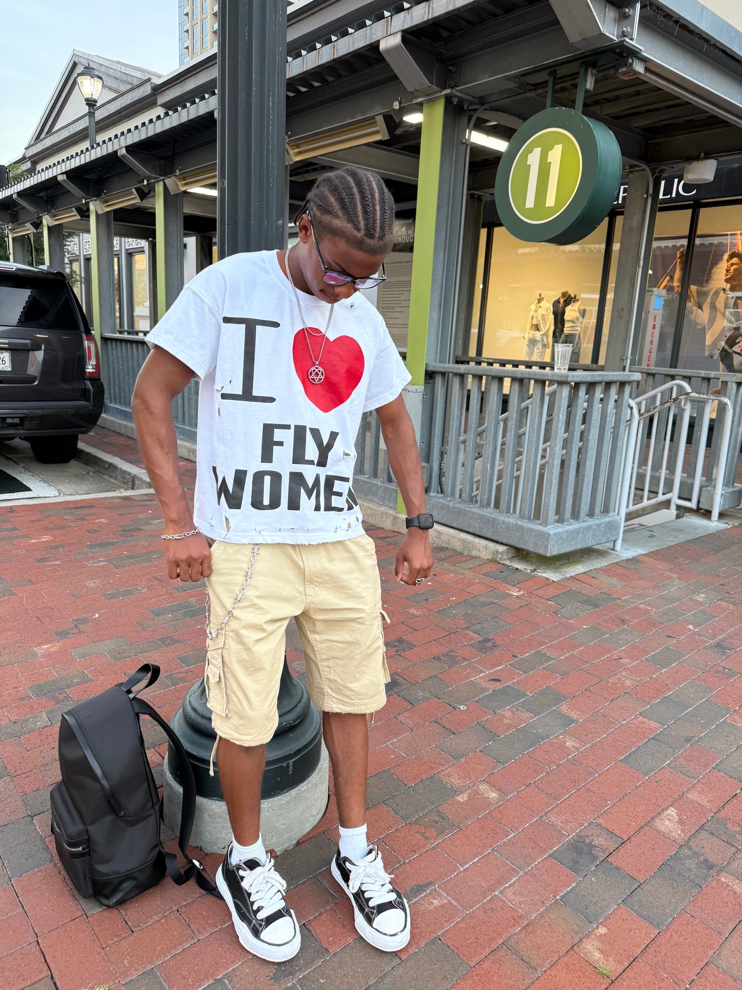 “I❤️ FLY WOMEN” tee white