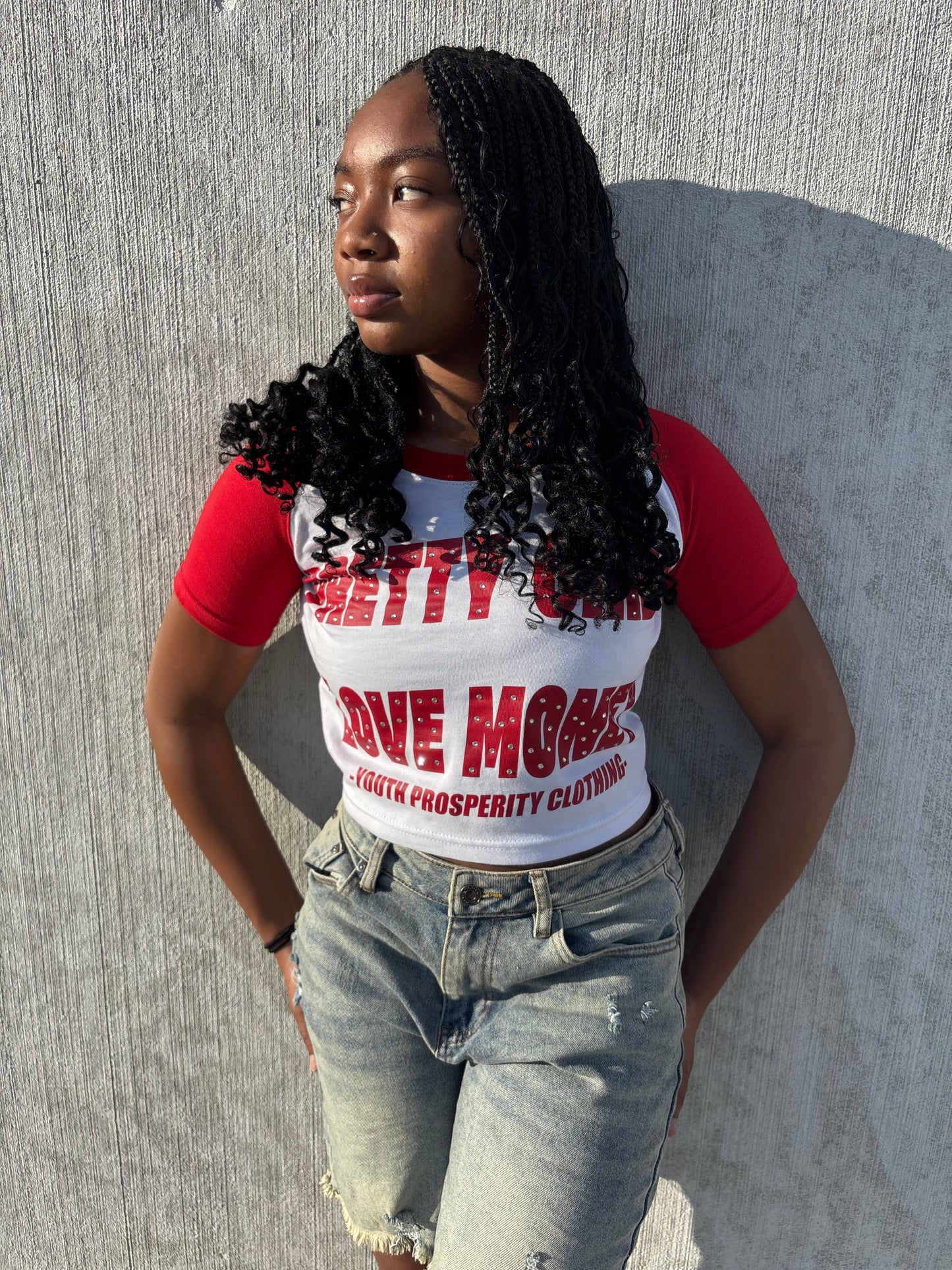 “PRETTY GIRLS LOVE MONEY” crop tops