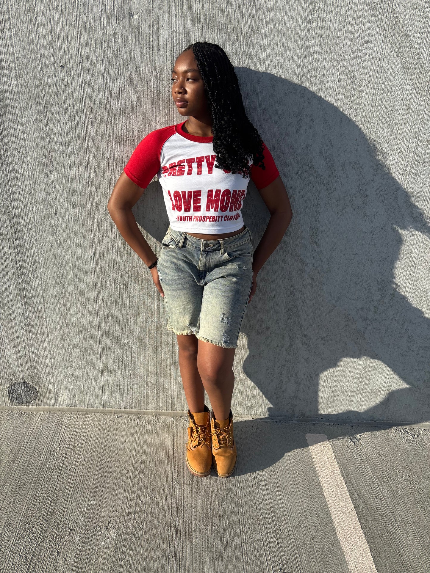 “PRETTY GIRLS LOVE MONEY” crop tops