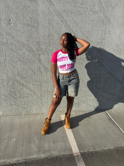 “PRETTY GIRLS LOVE MONEY” crop tops