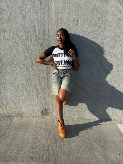 “PRETTY GIRLS LOVE MONEY” crop tops