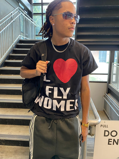 “I❤️FLY WOMEN” tee black