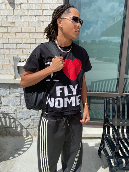 “I❤️FLY WOMEN” tee black