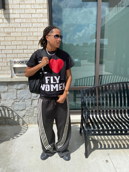 “I❤️FLY WOMEN” tee black